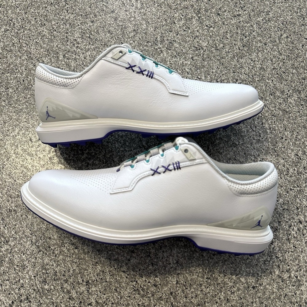 Nike Air Jordan ADG 5 Golf Shoes Mens 10.5 FQ6642 100 White Grape Ice Spikeless